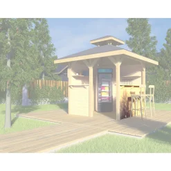 Weka Bausatz Tresenwand für „Gartenoase“, natur