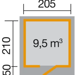 Designhaus Line 172 205 x 210 x 226 cm grau*Weka Clearance
