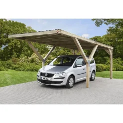 Doppelcarport X mit Stahldach Pfosten 12 x 12 cm^Weka Best