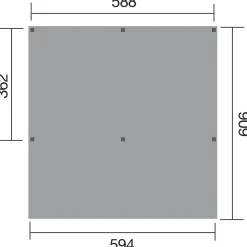Weka Doppelcarport Y mit Stahldach Pfosten 12 x 12 cm
