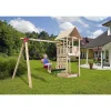 Weka Drachenturm Tabaluga mit Satteldach Sparset inkl Schaukel und Sandkasten