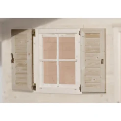 Weka Fensterladen 2-seitig für Fenster 69 x 79 cm