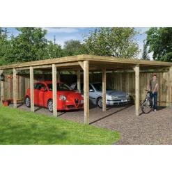 Flachdach-Doppelcarport 618 552 x 760 cm^Weka New