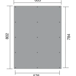Flachdach-Doppelcarport 618 552 x 760 cm^Weka New