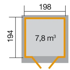 Weka Gartenhaus 325 Größe 2 natur