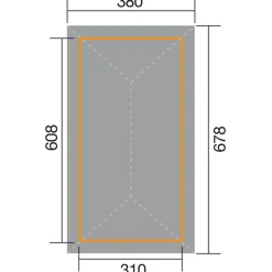 Gartenoase 651 D 310 x 608 x 306 cm Bitumendachbelag^Weka Best
