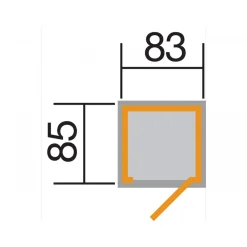 Weka Gartenschrank 14 mm mit Einzeltür