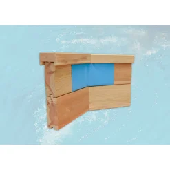 Weka Holzpool-Set 593 B inklusive Edelstahlleiter Vlies Innenfolie Sand-Filteranlage