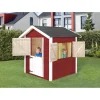 Kinderspielhaus Tabaluga 818 inkl Fensterläden rot/weiß*Weka Outlet