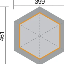 Pavillon 656 Größe 2 399 x 461 x 208 cm*Weka Outlet