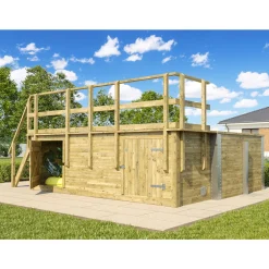 Pool Rechteckig Größe 2 b 401,5 x 641,5 cm inkl Technikraum/Sonnendeck und FilteranlageFolie sand^Weka Outlet