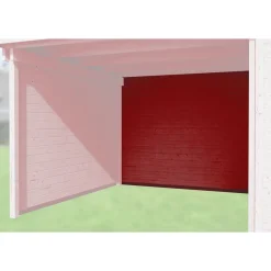 Weka Rückwand für Gartenhaus 126/172 Anbau 150 cm schwedenrot