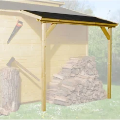 Schleppdach für Gartenhaus 19/21 mm lasiert^Weka Hot