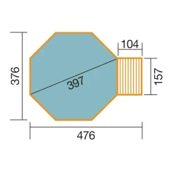Sparset Holzpool 593 B 376 x 476 cm*Weka New