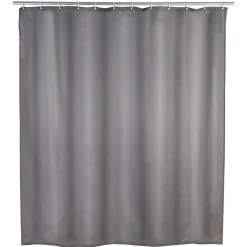 Anti-Schimmel Duschvorhang Uni Grey Textil Polyester 180 x 200 cm waschbar^Wenko Hot