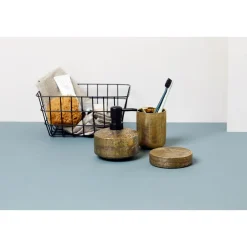 Bad-Accessoire Set Rivara 3-teilig Bad-Zubehör handbemalt*Wenko Online