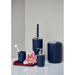 Wenko Bad-Accessoire-Set Brasil Dunkelblau 4-teilig bruchsicher