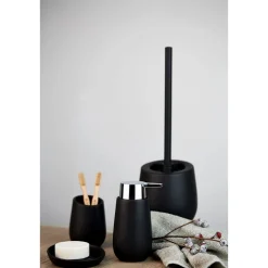 Wenko Bad-Accessoire-Set Badi Schwarz Keramik