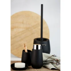 Wenko Bad-Accessoire-Set Badi Schwarz Keramik