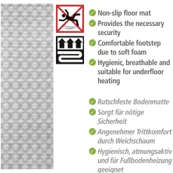 Badematte Flow Grau 65 x 200 cm Weichschaummatte^Wenko Hot
