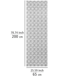 Badematte Flow Grau 65 x 200 cm Weichschaummatte^Wenko Hot