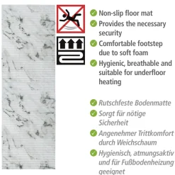 Wenko Badematte Marmor 65 x 200 cm Weichschaummatte