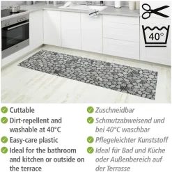 Badematte Sassi 65 x 200 cm Weichschaummatte*Wenko Clearance