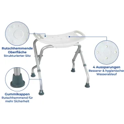 Wenko Badhocker Secura klappbar bis 120 kg Tragkraft