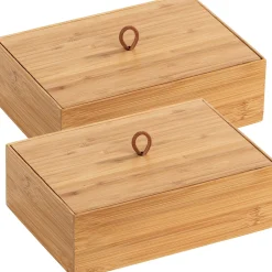 Bambus Box Terra L mit Deckel 2er Set^Wenko Online