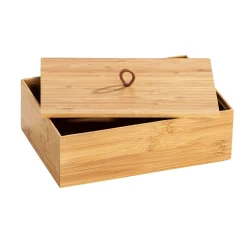 Bambus Box Terra L mit Deckel 2er Set^Wenko Online