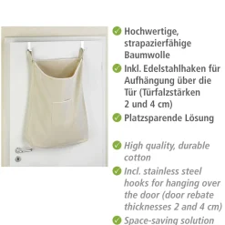 Über-Tür Wäschesammler Canguro Beige 65 l^Wenko Hot