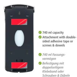 Wenko Desinfektionsmittel-Spender Ranera L Chrom Seifenspender und Desinfektionsspender Füllmenge 740 ml