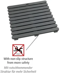 Wenko Duschmatte Indoor und Outdoor Grau 55 x 55 cm