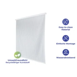 Wenko Duschrollo 128 x 240 cm schnelltrocknendes Rollo für Dusche und Badewanne