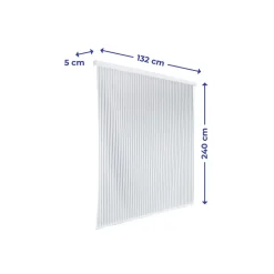 Wenko Duschrollo 128 x 240 cm schnelltrocknendes Rollo für Dusche und Badewanne