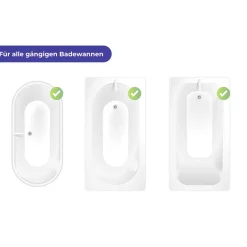 Wenko Duschrollo 128 x 240 cm schnelltrocknendes Rollo für Dusche und Badewanne