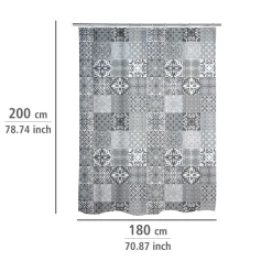Duschvorhang Portugal Textil Polyester 180 x 200 cm waschbar^Wenko Best