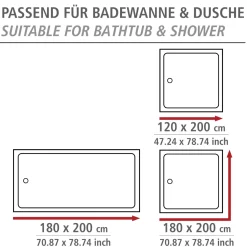 Duschvorhang Tucan Textil Polyester 180 x 200 cm waschbar*Wenko Outlet