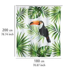 Duschvorhang Tucan Textil Polyester 180 x 200 cm waschbar*Wenko Outlet