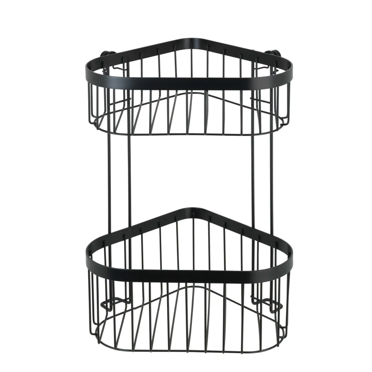 Wenko Eckregal 2 Etagen Classic Plus Black mit Vacuum-Loc Adapter Befestigen ohne bohren