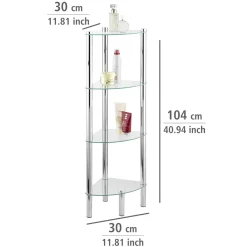 Eckregal Yago mit 4 Glasablagen*Wenko New
