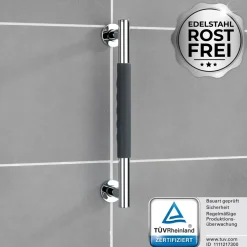 Wenko Edelstahl Wandhaltegriff Secura 40,5 cm