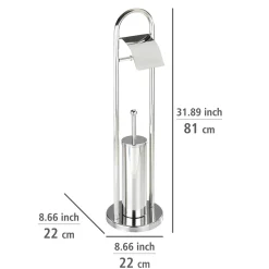 Wenko Exclusiv Stand WC-Garnitur Vasto Edelstahl rostfrei