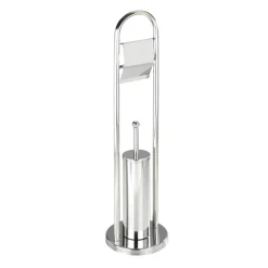 Wenko Exclusiv Stand WC-Garnitur Vasto Edelstahl rostfrei