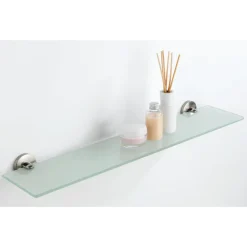 Wenko Glasablage Cuba Matt Wandablage aus rostfreiem Zinkdruckguss