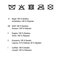 Haushaltswagen mit 3 Schubladen Bahari aus Bambus Wäschewagen aus Bambus*Wenko New