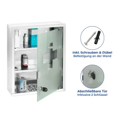 Wenko Medikamentenschrank Edelstahl 30 x 40 cm glänzend