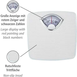Wenko Personenwaage mechanisch analoge Körperwaage bis 130 kg