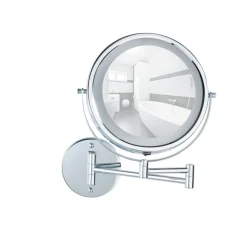 Wenko Power-Loc LED Wandspiegel Lumi 5-fach Vergrößerung Befestigen ohne bohren