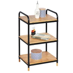 Regal Loft aus Bambus mit 3 Etagen Badezimmerregal Wohnregal*Wenko Sale